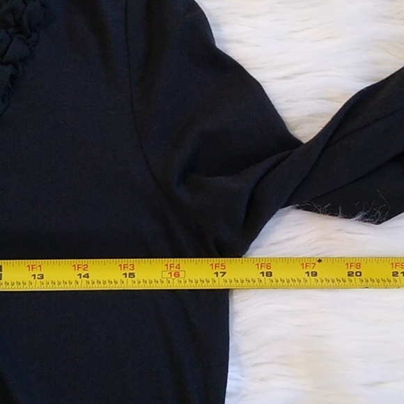 Talbots Petites Black Scoop Neck Blouse - Picture 8 of 10